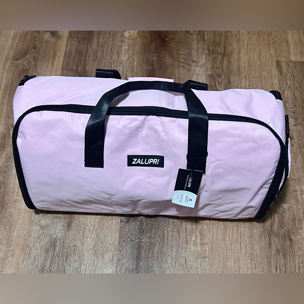 Zalupri Pink Weekender Garment Duffel Convertible Bag